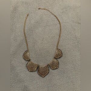 Gold Beaded Petal Necklace - Women Accessories